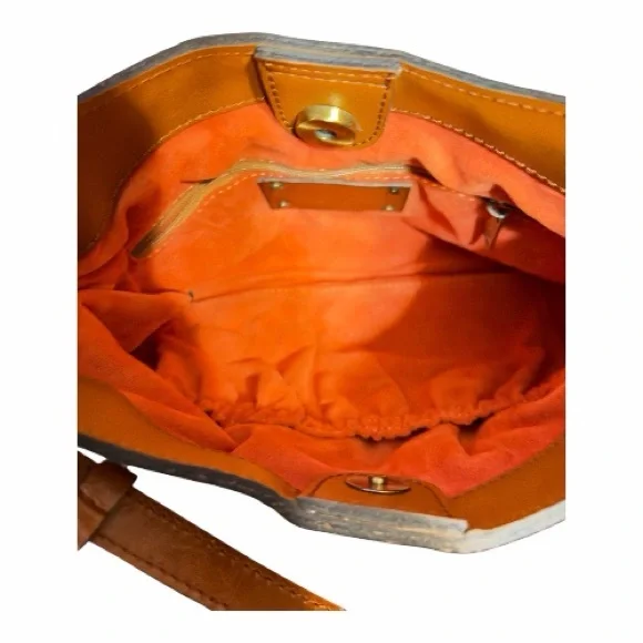 Patricia Nash Coral Macrame Fringe Crossbody bag Boho woven leather specialty - Picture 10 of 12